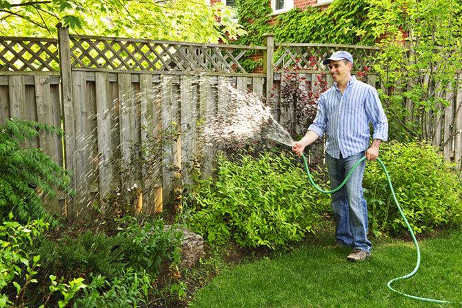 watering garden